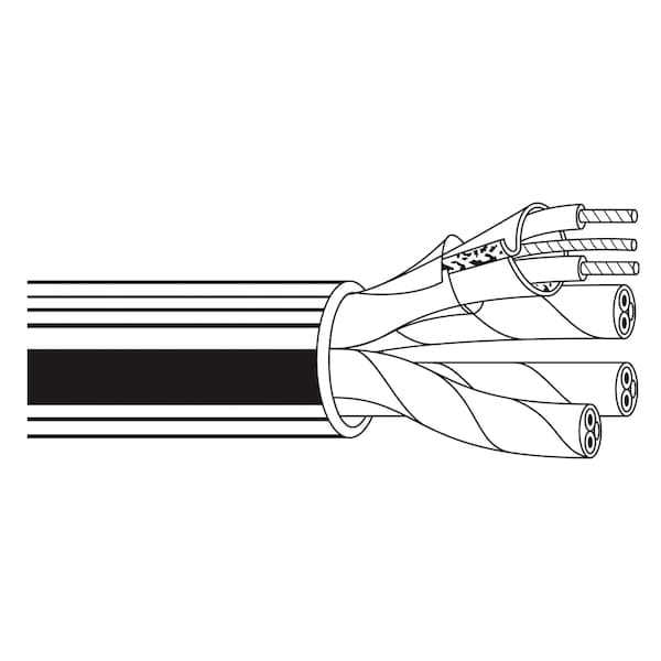 Belden Multi-Conductor Cable, TNC, 20 AWG, 8 C, Chrome, PVC, Stranded, 400V AC, Indoor, 1000 ft 8725 0601000 - main